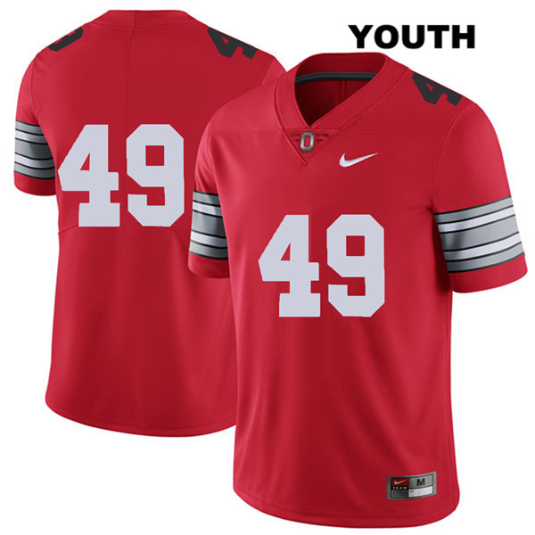 Ohio State Buckeyes Youth Liam McCullough #49 Red Authentic Nike 2018 Spring Game No Name College NCAA Stitched Football Jersey TR19I83UV